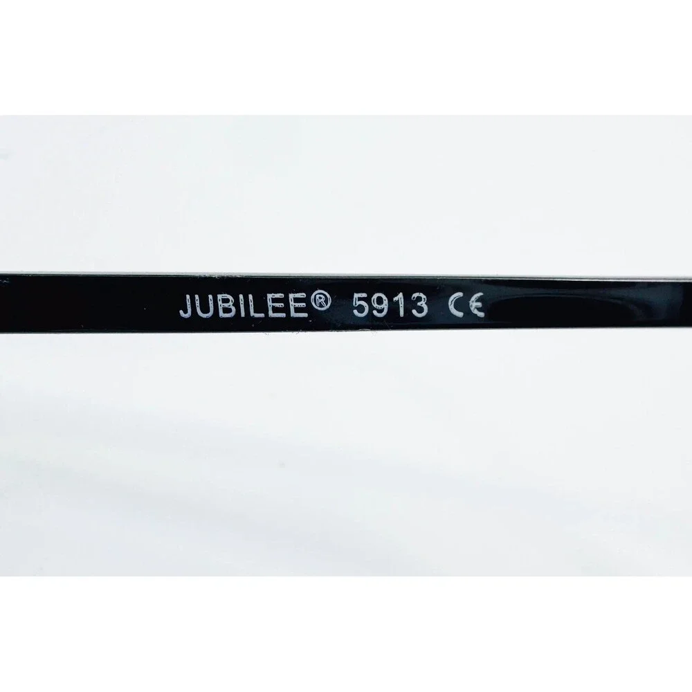 Jubilee Eyeglass Frames Mens Shiny Gunmetal Metal Rectangular 53-18-140 5913